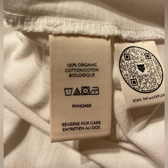 NWT LITA BY CIARA WHITE ORGANIC COTTON SLEEVELESS TEE SIZE XS - Picture 4 of 5